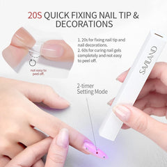 Saviland U V Lampe Fßr Gelnägel: Mini U V Lampe Fßr NägelSchßtzen Sie Die Haut Wiederaufladbar Klein LED Nagellack Trocknergerät Fßr Nagellack Aufbaugel Nail Tips Nagelkleber Geschenke Fßr Frauen