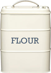 KitchenCraft Living Nostalgia recipient pentru făină, etanș, 17 x 12 x 24 cm, crem antic, crem Cutii depozitare alimente Naty Shop Titlu implicit