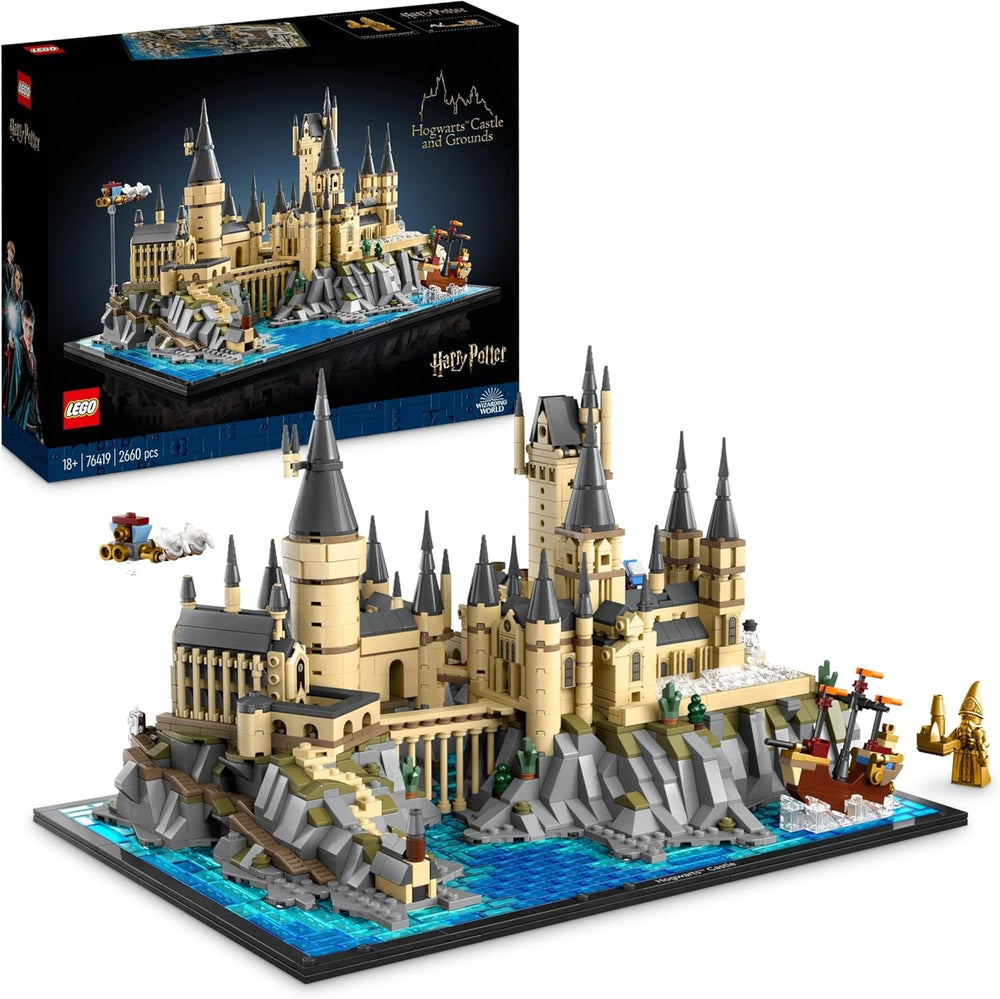 LEGO Harry Potter Schloss Hogwarts mit Schlossgelände - Set zum Sammeln für Erwachsene inkl. Hauptturm & Astronomieturm, Kammer des Schreckens & Architekt Minifigur - 76419