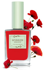 Smalto rosso ad asciugatura rapida (Poppy Red) - smalto naturale con formula vegana - traspirante, sostenibile e di lunga durata, 14 ml