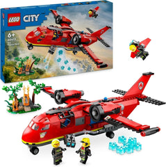LEGO City Aereo dei pompieri, Set dei pompieri dell'aeroplano giocattolo per bambini, Set da costruzione con 3 personaggi dei pompieri e Scenario di fuoco, Ottima idea regalo per ragazzi e ragazze di 6 anni 60413 Set da costruzione Besuche den LEGO-Store Single