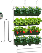 Hängende Vertikale Wand Pflanze, Vertikale Pflanzenwand Balkonbar Pflanzenwand Indoor mit Smart-Timer und Wasserpumpe Blumentopf Wand für Hof Garten Balkon Home Decor