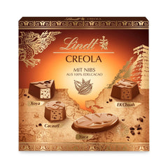 Cioccolata Lindt | Scatola di praline creola | 165g| 15 praline in 4 deliziose varietà, a base di cacao fine al 100%, senza alcool | Set regalo al cioccolato