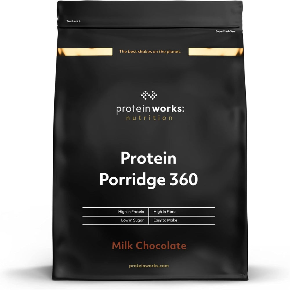 Protein Works - Protein Porridge 360 | Mit Zusätzlichen Vitaminen & Mineralien | Proteinreiches Frühstück | Kalorienarme Haferflocken | 6 Servings | Milchschokolade | 500G Cereale Naty Shop Default Title