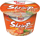 Noodles istantanei Nong Shim con gamberetti, ciotola grande - Zuppa di ramen coreana - Preparazione rapida - 115 g (1 confezione)