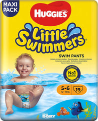 Pannolini da nuoto Huggies Little Swimmers taglia 5/6 (12-18 kg), 1 confezione da 19 pezzi