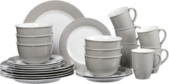 Ritzenhoff & Breker Kombiset Doppio, 24-Teilig, Grau Seturi vesela masa Naty Shop Grau Kombiset