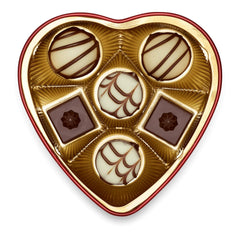 Lindt Cioccolato dal Cuore | 30 g| 6 praline al Marc de Champagne, Coeur à l'Orange, Cioccolato al Latte Croccante, Marzapane all'Arancia in una bellissima scatola a forma di cuore | Regalo di cioccolato | Regalo di cioccolato