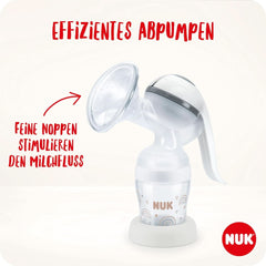 Set tiralatte manuale NUK, morbido cuscino in silicone, 2 biberon perfettamente combinati, 150 ml Accessori Alimentazione e Allattamento Bebe Naty Shop