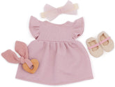 LullaBaby - Baby Puppe Dress Outfit - Kleidungsset - Rosa Kleid, Stirnband, Schnuller und Schuhe - 36 cm Baby-Puppen-Kleidung - Fantasievolles Spiel - Spielzeug für Kinder ab 2 Jahren