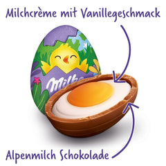 Milka Nascher-Ei 1 X 124G I Osterschokolade Einzelpackung I Für Das Osternest Und Zum Verstecken I Süßigkeiten Zu Ostern Aus 100% Alpenmilch Schokolade Naty Shop