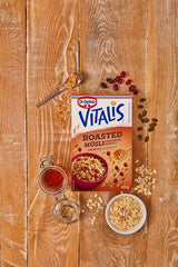 Dr. Oetker Vitalis Muesli Tostato con Mirtilli Rossi e Semi di Zucca: Muesli Tostato con Mirtilli Rossi Secchi, Confezione da 8 (8 x 501g)