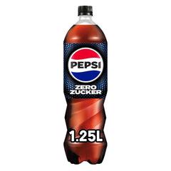 Pepsi Zero Sugar, Bevanda analcolica senza zucchero, Cola con caffeina, set 6 x 1,25 litri Bevande analcoliche Naty Shop