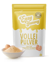 EASY YUMMY - Vollei-Eipulver (1000g = 80 Eier) aus Regionalen Niederländischen Freiland-Eiern | mito 1-Ei-Messlöffel | Wiederverschließbarer Beutel, lange Haltbarkeit | Rührei, Kochen, Backen | 100% loro