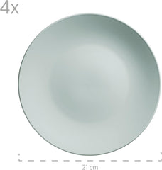 MÄSER Pastell Selection, Modernes Geschirr Set für 4 Personen, 16-teiliges Kombiservice aus Keramik, Steinzeug, Türkis-Grün