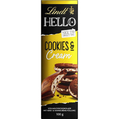 Lindt Hello Cookies & Cream Chocolate | Barretta 100g | Cioccolato al latte con biscotti e ripieno di crema | Tavoletta di cioccolato | Regalo di cioccolato