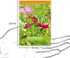 FLORTUS Bomboniere con prato di fiori di campo (100 pezzi) | Miscela di semi di fiori per api e insetti come regalo di ringraziamento e regalo promozionale