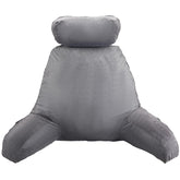 Pernă de citit VEVOR, pernă de pat (mare) cu tetieră detașabilă, pernă pentru spate cu 3 buzunare și material textil lavabil din catifea scurtă și spumă cu memorie mărunțită, lateral cu mâner, pentru vizionarea la televizor, citit, jucat