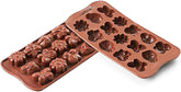 Silikomart 199199, stampo per cioccolato, modello Primavera, 15 praline, Marrone Cucina Naty Shop