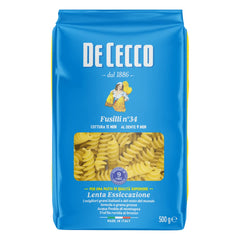Fusilli 34, Pasta di semola Grano duro, 500 g