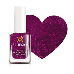 Smalto per bambini Bluesky - All Glitter, rosa. Smalto per unghie per bambini, non tossico, facile da rimuovere, a base d'acqua, non scivoloso, 5 ml