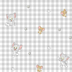 Belum | Plapumă 100% bumbac, model Tom Jerry Vichy, pentru paturi late de 90 cm (90 X 200 cm) Plapumi si pilote Naty Shop