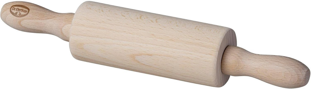 Dr. Oetker Mini-Holzteigrolle für Backbegeisterte – 23 cm, Legno massiccio, stabile e durevole per tutti i Teigarten, facile da pulire