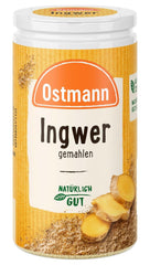 Ostmann Gewürze - Ingwer gemahlen | Nachfüllbare & Recyclable Verpackung | 30 g in der Streudose
