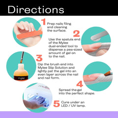 Mylee Magic Extender Gel Tool Mit Zwei Enden – 2 in 1 Pinsel & Spachtel Für UV/ LED Nagelkunst, Nagelspitzen & Für Extensions