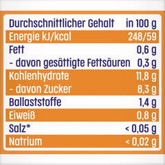 Mango in salsa di mele e pesche con un sacchetto di biscotti (6 x 120g), senza zuccheri aggiunti, a base di frutta delicata e cereali pregiati, ideale per spuntini confezionati e in viaggio.