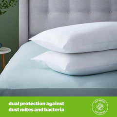 Pernă moale antialergică Silentnight, pachet de 2, pernă de susținere moale cu fibre de pană, ideală pentru persoanele care dorm frontal și abdominal, hipoalergenică și lavabilă la mașină, 2 bucăți Perne standard Naty Shop