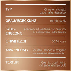 GOOD Permanent Hair Colour 7.43 Turmeric Copper - Colorare fără amoniac, până la 100% acoperire gri + True Treasures Hair Serum, cu miere de salcâm pentru mai multă strălucire și suplețe Vopsea pentru par Naty Shop