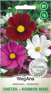 Semi Cosmos Sensation Mix 1g, Cosmos Mix Fiori estivi, Piante da giardino Piante da balcone, Semi di fiori