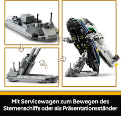 LEGO Star Wars: Angriff der Klonkrieger Jango Fetts Sternenschiff - Spielzeug für Jungen und Mädchen ab 9 Jahren - Kopfgeldjäger Minifiguren - Kreative DIY Deko - Geschenkidee für Kinder - 75433