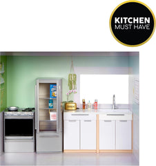 Rainbow High Townhouse - Casa delle Bambole in Legno a 3 Piani con 5 Camere Colorate e Terrazza - Casa Completamente Arredata con Ascensore e Accessori Funzionali - Giocattolo per Bambini 4-12+ Anni Naty Shop Dollhouses