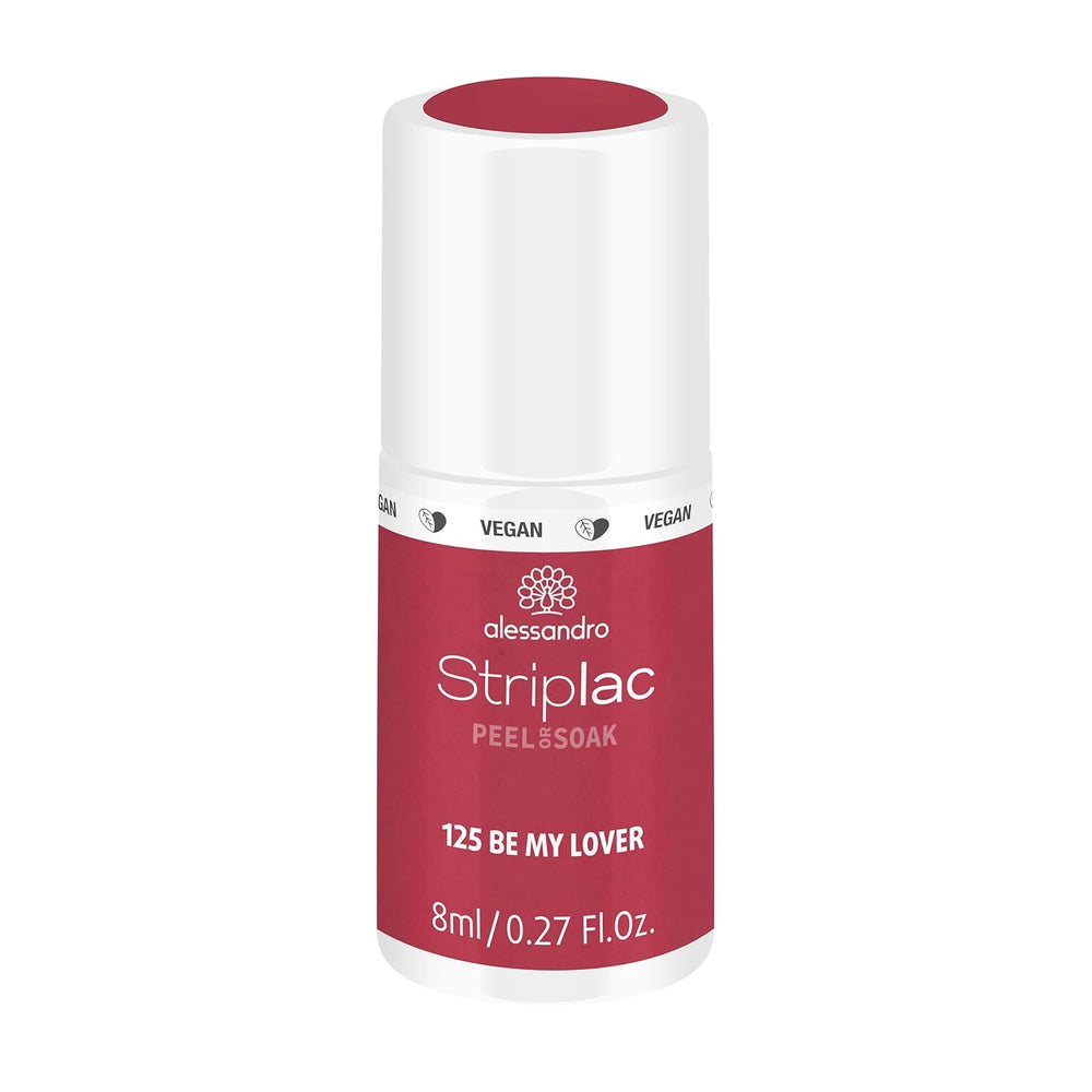 Smalto UV alessandro Striplac Be My Lover - Delicato e a lunga tenuta - Facile rimozione grazie alla tecnologia peel-off - Vegan e cruelty-free - 8 ml