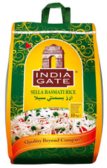 INDIA GATE Riso Sella Basmati, precotto (dall'India, a chicco lungo fine), aromatizzato, confezione sfusa - 1 confezione (1 x 1 kg)