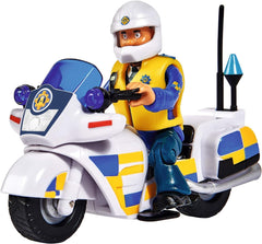 Simba 109251092 - Motocicletta della polizia Sam il pompiere, Con il personaggio di Malcolm, Con accessori, Stagione 12, Da 3 anni Action figures Naty Shop Single