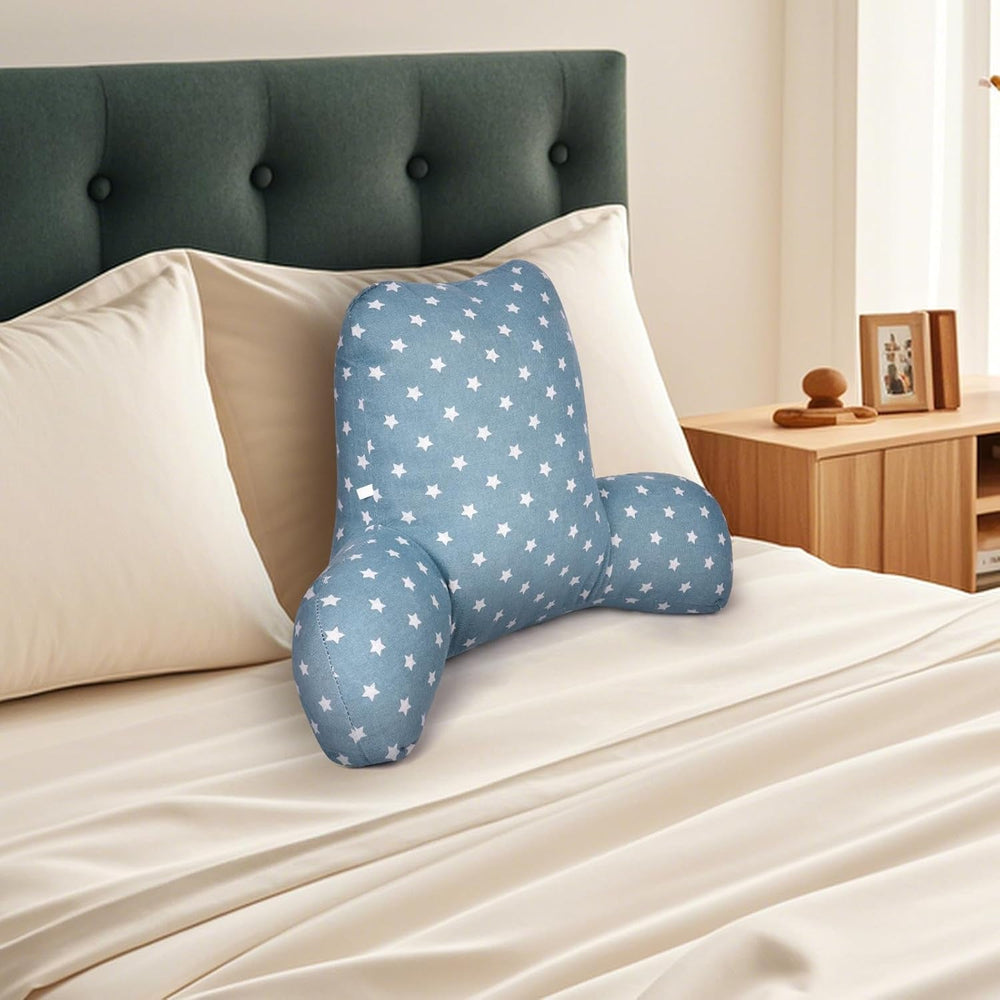 Pernă de citit, pernă pentru spate cu cotiere, spătar în pat sau pe canapea, pernă pentru odihnă la pat pentru citit, lucru și joacă