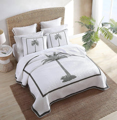 Collezione Tommy Bahama Palm Island | Piumino - 100% cotone, reversibile, morbido e traspirante, prelavato per una morbidezza extra, letto king size, Piumini e trapunte grigie Naty Shop