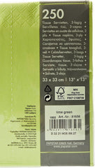 250 șervețele, 3 straturi 1/4-fold 33 Cm X 33 Cm verde măr (pachet de 2)