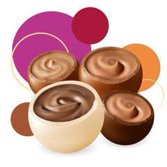merci lovelies Creamy – 1 x 185g – Scatola di praline con 4 specialità di cioccolato ripiene – Palline di cioccolato da condividere e regalare