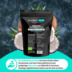 Zucchero di cocco biologico, gusto caramello, Dolcificanti da 1,5 Kg Naty Shop