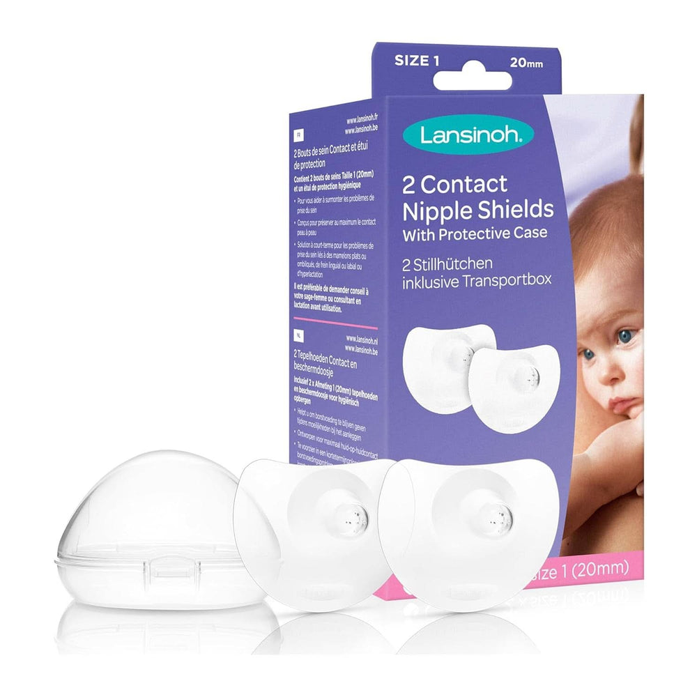 Lansinoh Stillhütchen 20 Mm (Größe 1), 2 Pezzi Inkl. Scatola portaoggetti - Angenehmes Tragegefühl - Trotz Anlegeschwierigkeiten Weiter Stillen Accessori Alimentazione e Allattamento Bebe Naty Shop