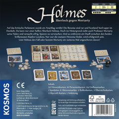 KOSMOS 692766 Holmes - Sherlock vs. Moriarty, Gioco per due giocatori, Gioco di Sherlock Holmes, Gioco da tavolo per esattamente 2 giocatori dai 10 anni in su, Gioco di strategia