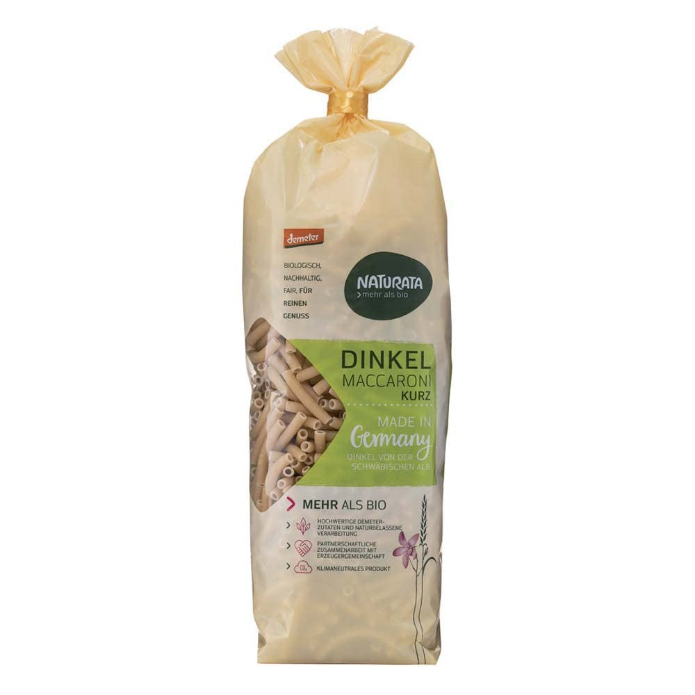 Macaroane scurte bio, spelta ușoară (1 x 500g)