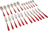 Set posate Bugatti Gioia, 24 pezzi, rosso Kitchen Naty Shop