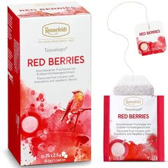 Teavelope „Red Berries” – ceai de fructe cu aromă de căpșuni și zmeură, 25 pliculețe de ceai, 62,5 g