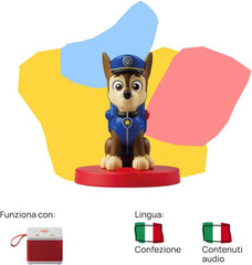Figura sonoră - PAW Patrol Echipa de căței: Chase - povești și basme sonore, băieți și fete 2-4 ani, versiunea italiană Jucarii Bebe Naty Shop