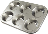Zenker 62230 Teglia Cupcake/Muffin 6 pz, Fascia 29 X 19,5 X 3Cm, Linea Silver Stampi e teglie Naty Shop